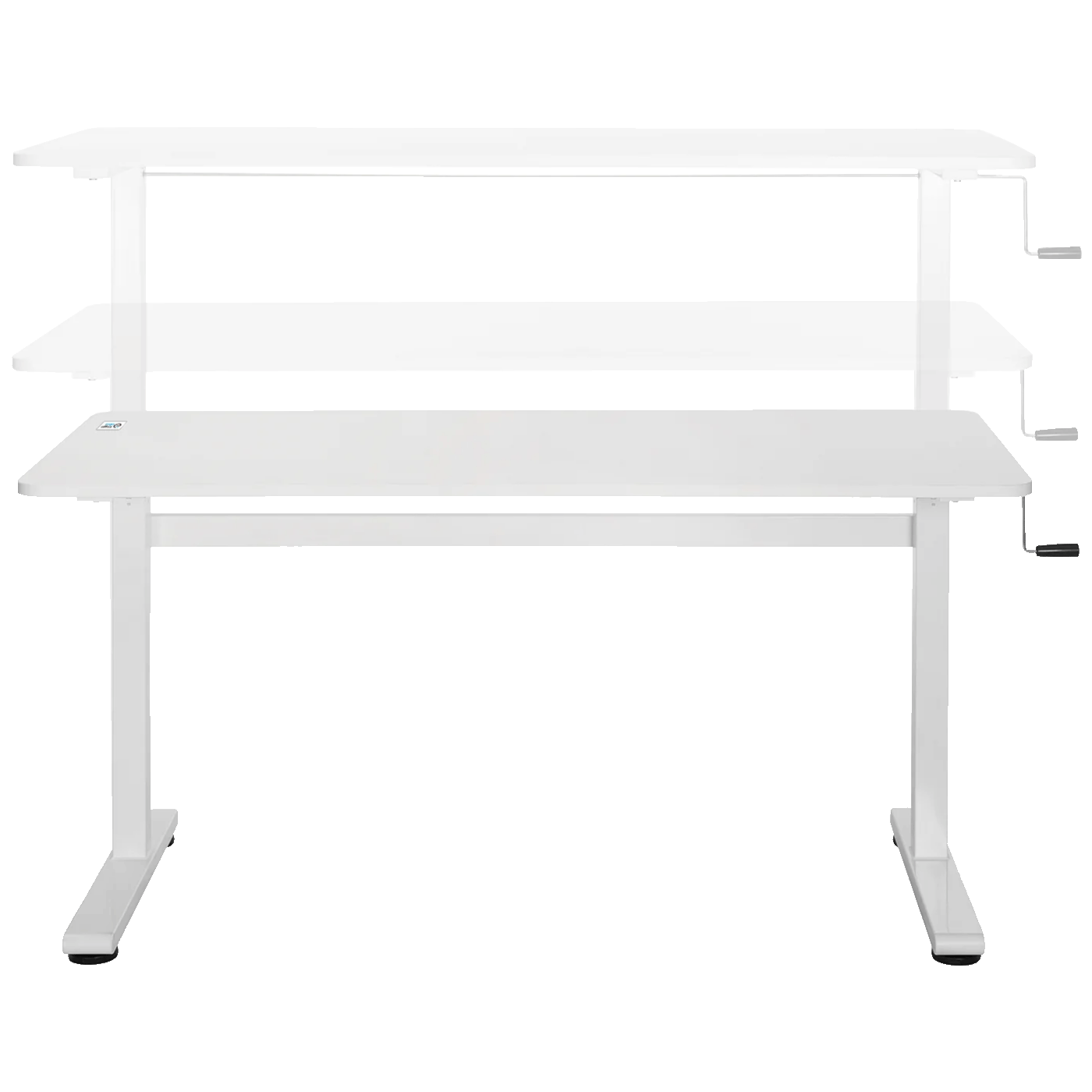 Ergo Office Radni stol 140 x 60 cm, podesiva visina, bijela - ER-401 W