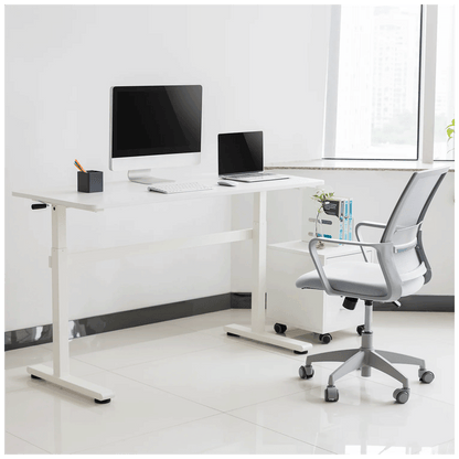 Ergo Office Radni stol 140 x 60 cm, podesiva visina, bijela - ER-401 W