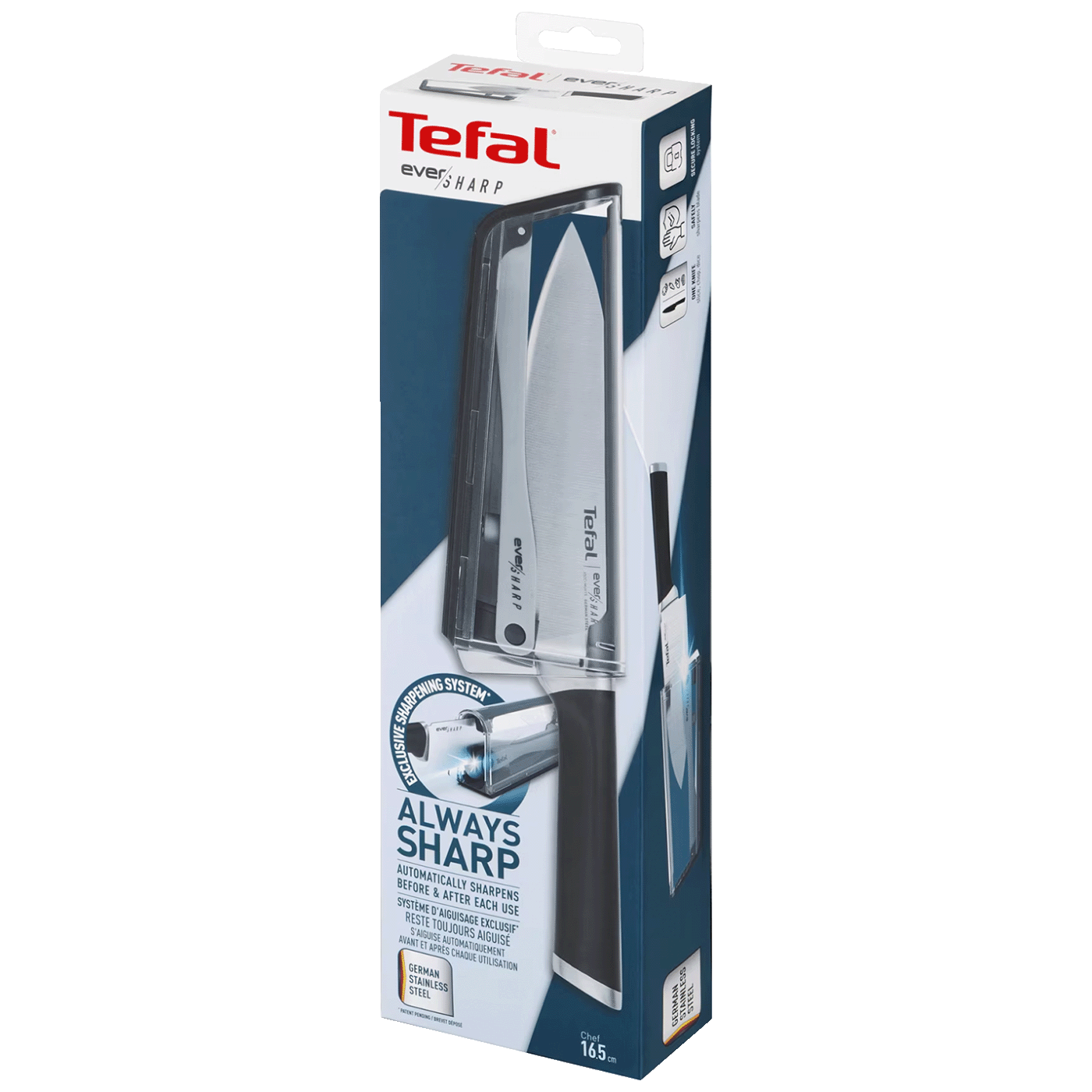 Tefal Nož 16.5 cm i oštrač, set, EverSharp - K2569004
