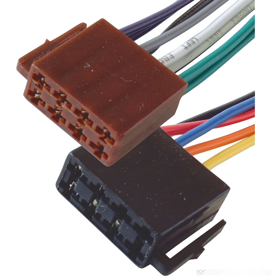 SAL Utičnica ISO, set, napajanje + zvučnici, 15cm, označene žice - ISO 2