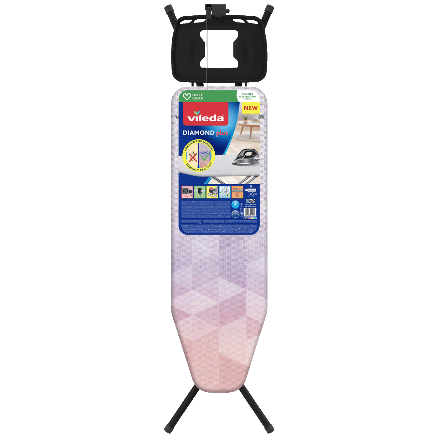 Vileda Daska za peglanje, 124 x 38 cm - Diamond Plus Ironing Board