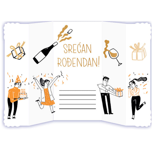 Čestitka Srećan rođendan, Aloha 68004, Vrabac