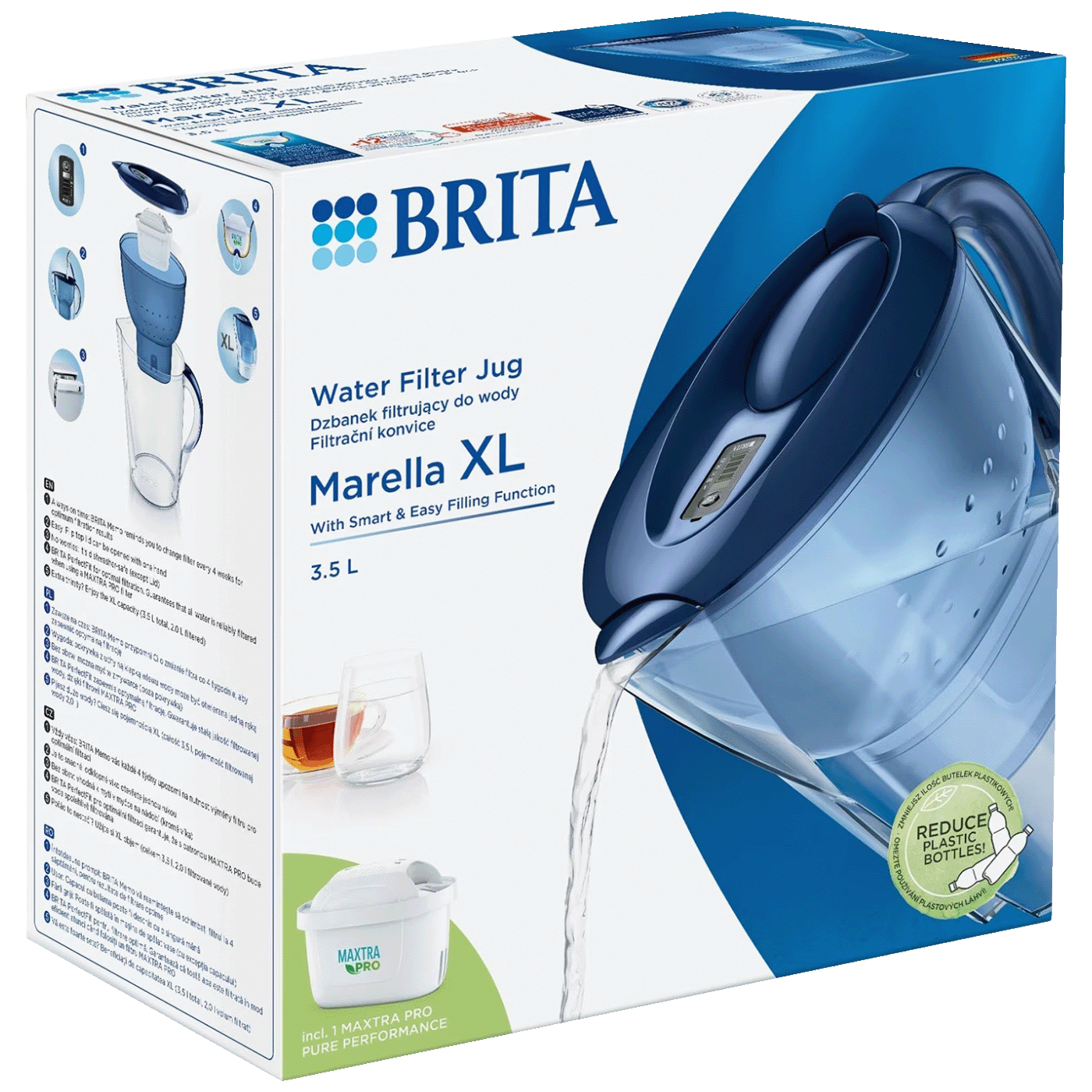 Brita Bokal Marella XL sa Maxtra Pro PP filterom za vodu, 3.5 lit. - Marella XL Maxtra PRO PP Blue