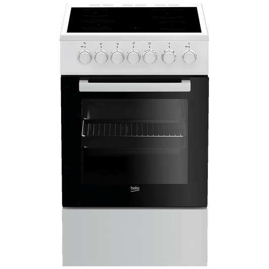 Beko Štednjak 4 staklokeramičke ringle, pećnica 55 lit., A - FSE 57110 GW