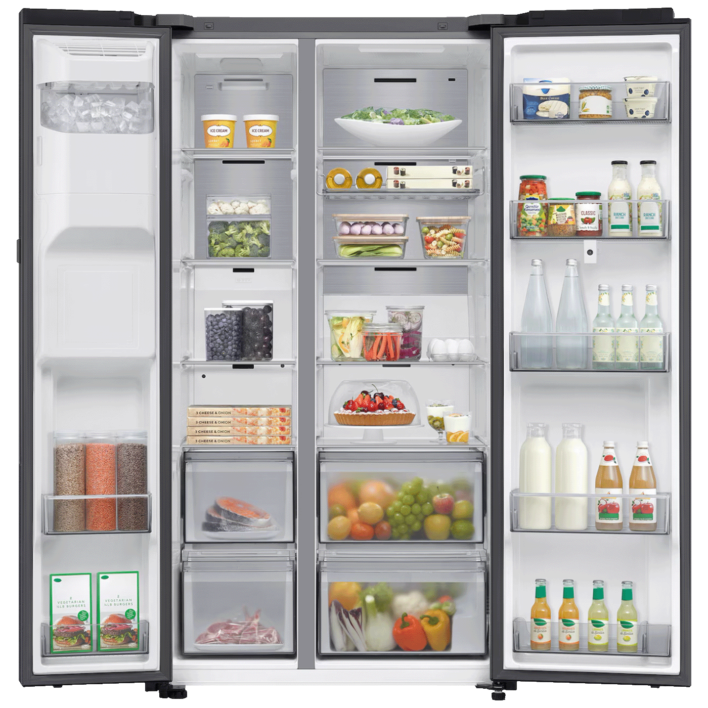 Samsung Frižider/Zamrzivač, Side-by-Side "Family Hub", 614 l, E - RS90F66BEFEO
