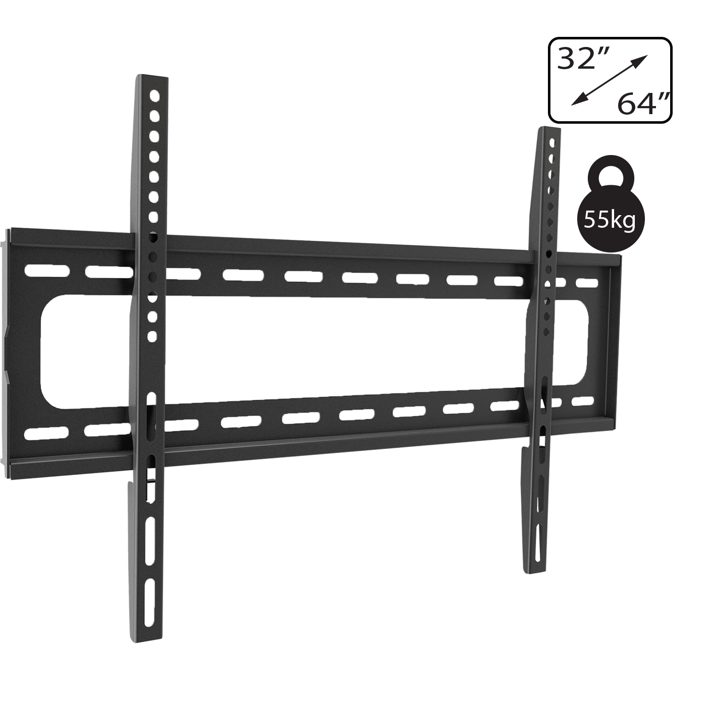 Amiko Nosač zidni za TV prijemnik 32" - 64", 55 kg, 1D - Wallmaster 32-64 FIX