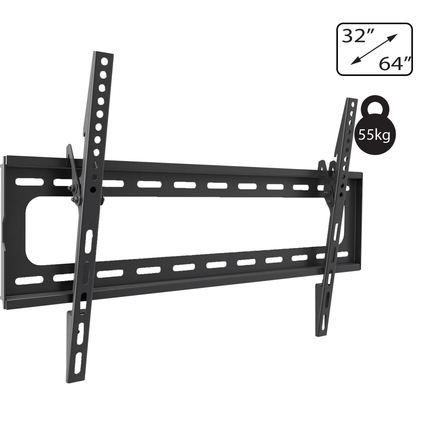 Amiko Nosač zidni  za TV prijemnik 32" - 64", 55 kg, 2D - Wallmaster 32-64 Tilt