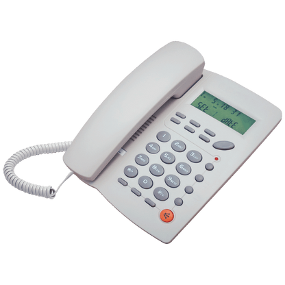 MeanIT Telefon stolni, LCD zaslon, ID broja, handsfree, bijeli - ST-300 White