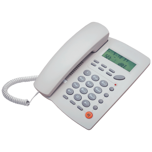 MeanIT Telefon stolni, LCD zaslon, ID broja, handsfree, bijeli - ST-300 White