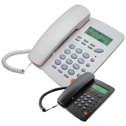 MeanIT Telefon stolni, LCD zaslon, ID broja, handsfree, bijeli - ST-300 White