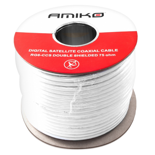Amiko Koaksijalni kabl RG-6, CCS, 90dB, 100 met., motalica - RG6/90db - 100m REEL