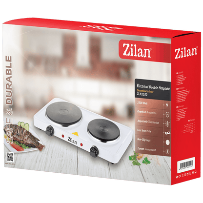Zilan Električno kuhalo, 2 ploče - 15.5/18.5 cm, 2500 W, bijela - ZLN2180