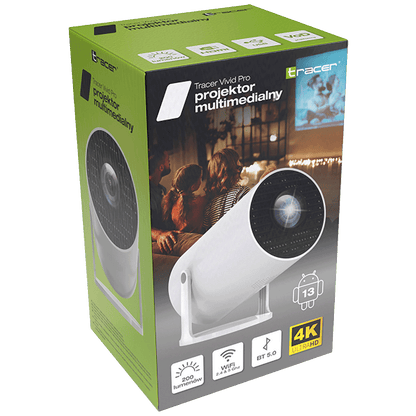 Tracer Pametni LED projektor, 720p, WiFi 2.4/5GHz, BT, Android - Vivid Pro
