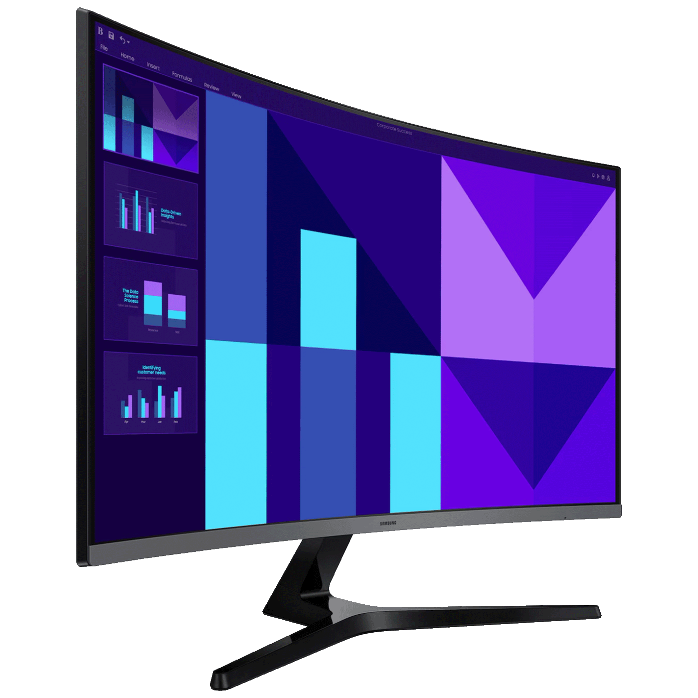 Samsung Monitor 32", Zakrivljeni, FullHD, Essential S3, HDMI, VGA - LS32D396GAUXEN