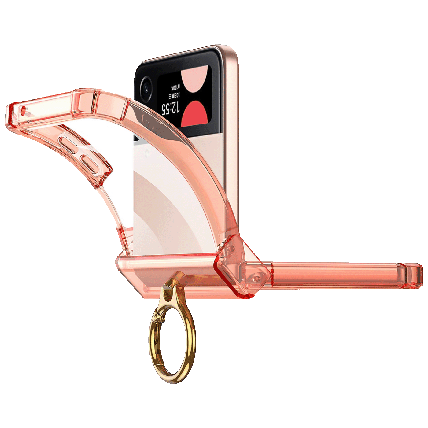 NN-Su Maska za Samsung Z Flip4, MagSafe, sa prstenom, Transparent - Galaxy Z Flip4, MagSafe with ring