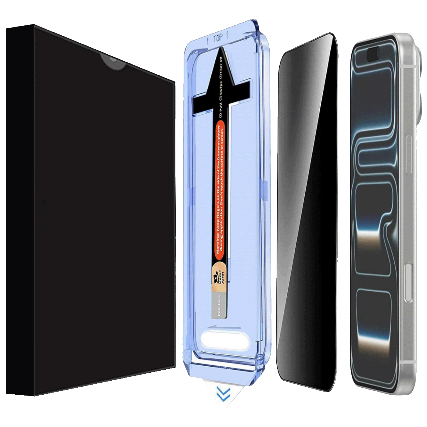 NN-Su Zaštitno staklo za iPhone 17 Pro Max, Black - iPhone 17 Pro Max Privacy T. Glass