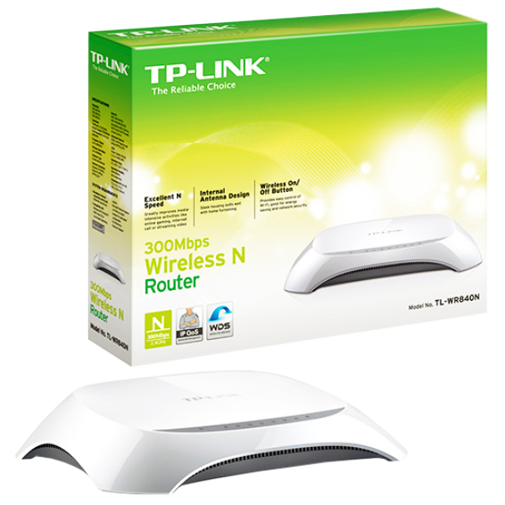 TP-LINK Wireless N Router, 4 porta, 300Mbps, 2.4GHz - TL-WR840N
