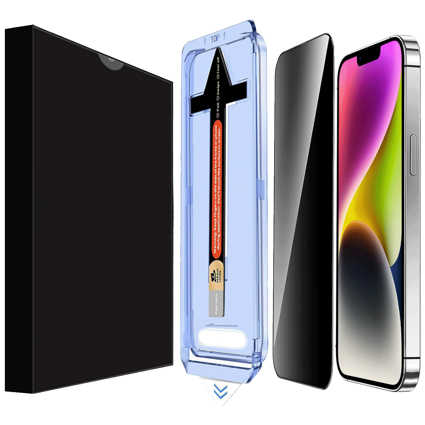 NN-Su Zaštitno staklo za zaštitu privatnosti za iPhone 14 - iPhone 14 Privacy Tempered Glass