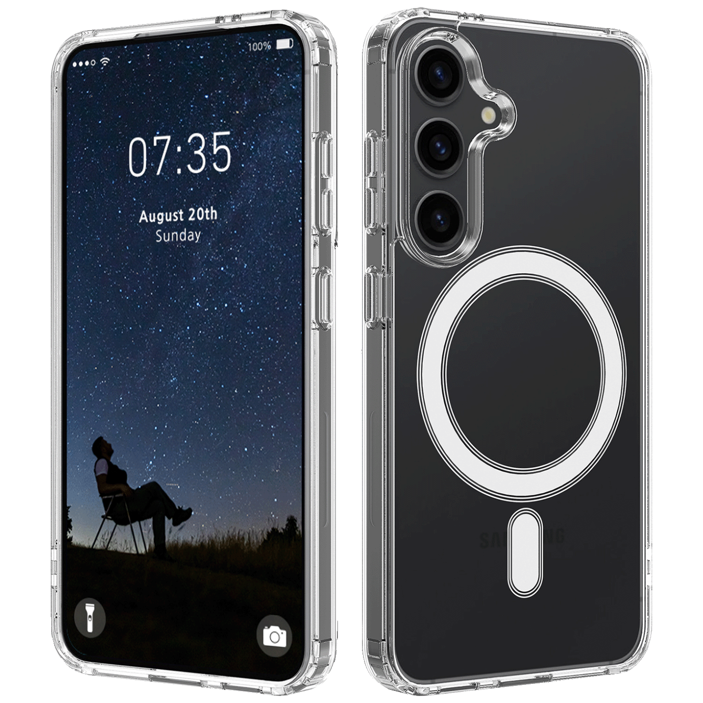 NN-Su Maska za Samsung S25, MagSafe, Transparent - Galaxy S25 MagSafe Phone Case