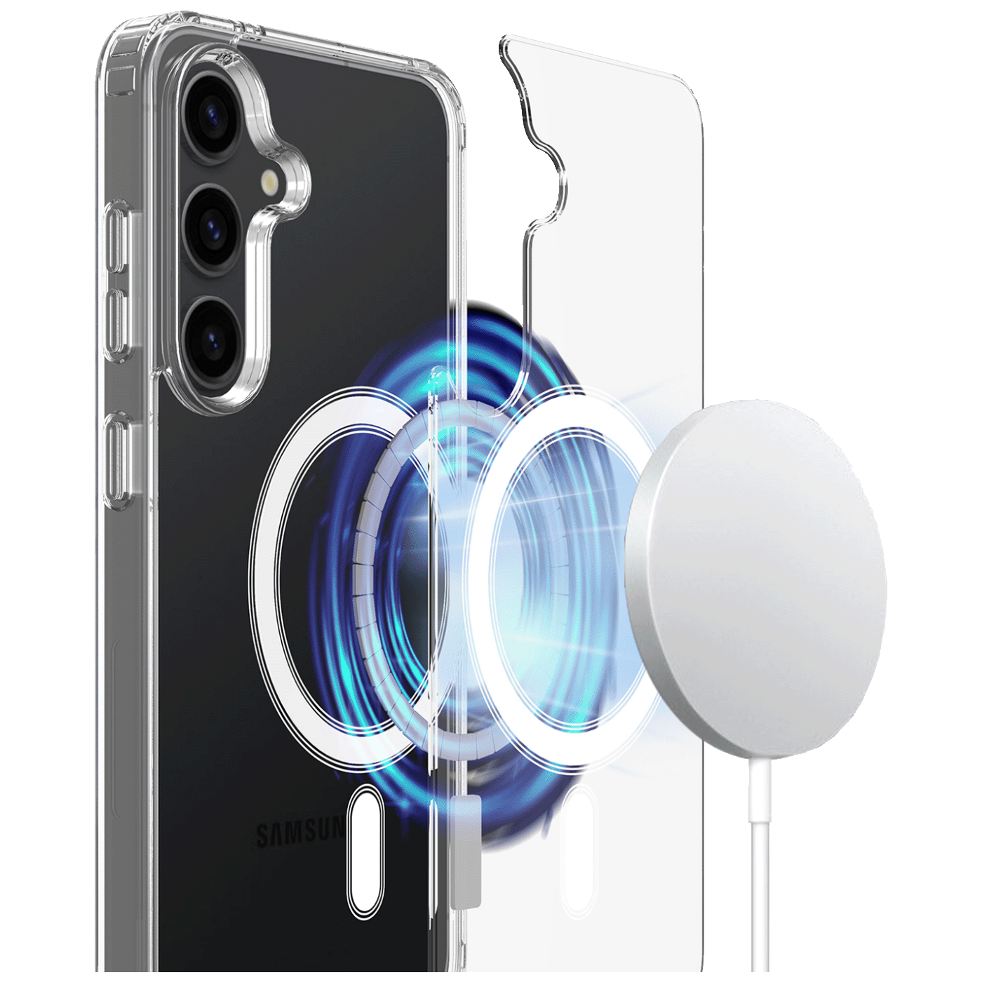NN-Su Maska za Samsung S25, MagSafe, Transparent - Galaxy S25 MagSafe Phone Case