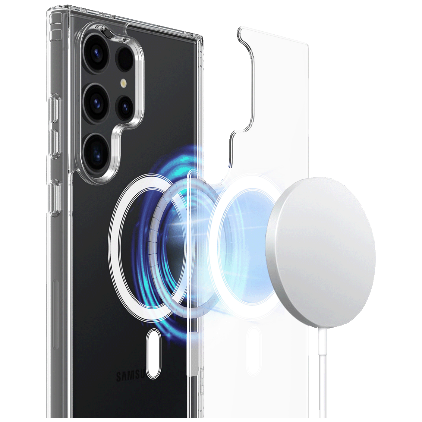 NN-Su Maska za Samsung S25 Ultra, MagSafe, Transparent - Galaxy S25 Ultra MagSafe Phone Case