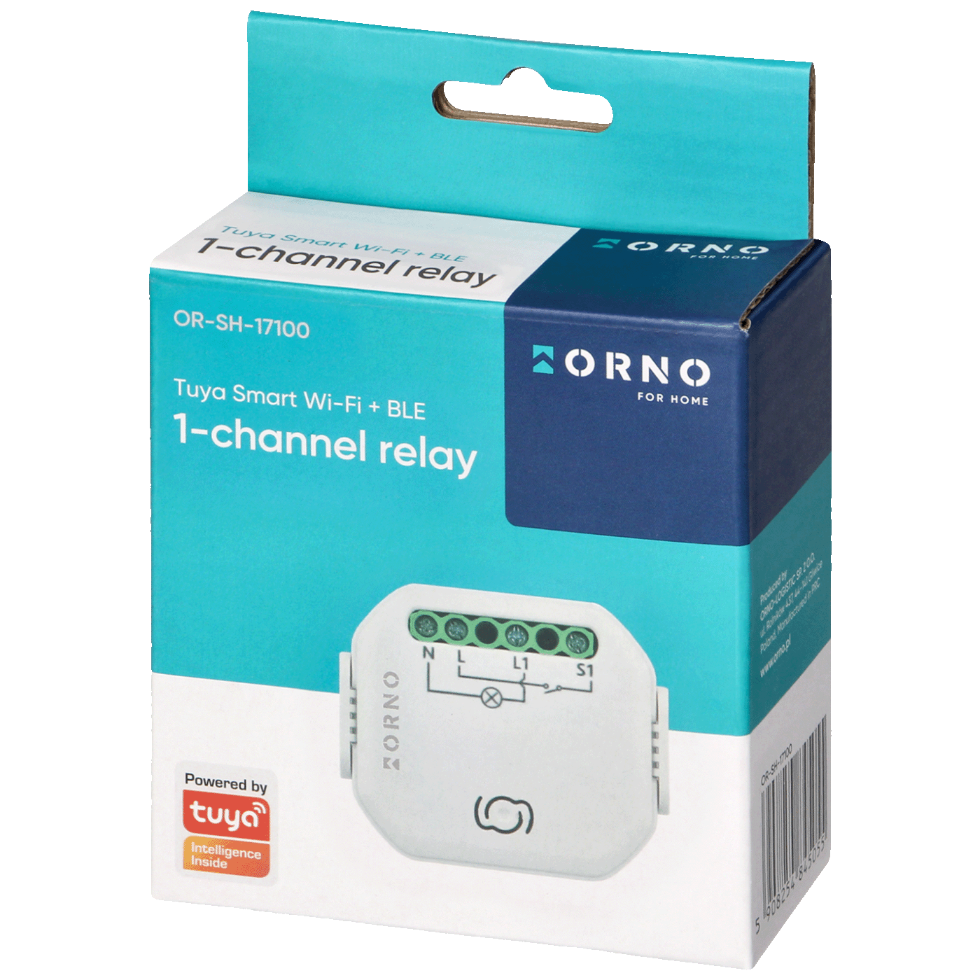 Orno 1-kanalni relej, WiFi, Bluetooth, Tuya Smart - OR-SH-17100