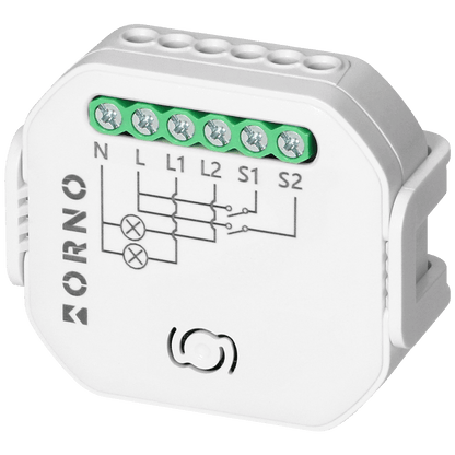 Orno 2-kanalni relej, WiFi, Bluetooth, Tuya Smart - OR-SH-17101