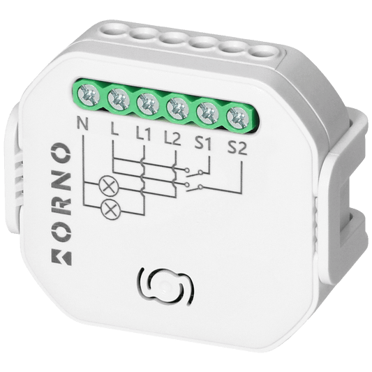 Orno 2-kanalni relej, WiFi, Bluetooth, Tuya Smart - OR-SH-17101