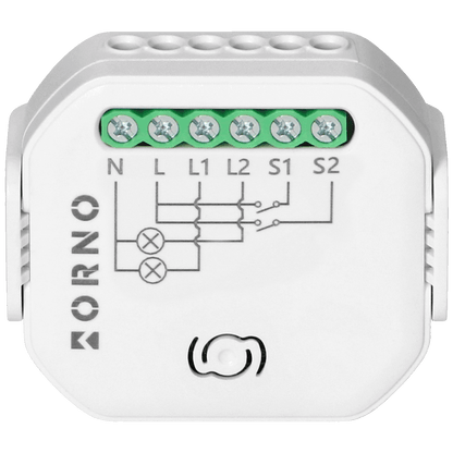 Orno 2-kanalni relej, WiFi, Bluetooth, Tuya Smart - OR-SH-17101