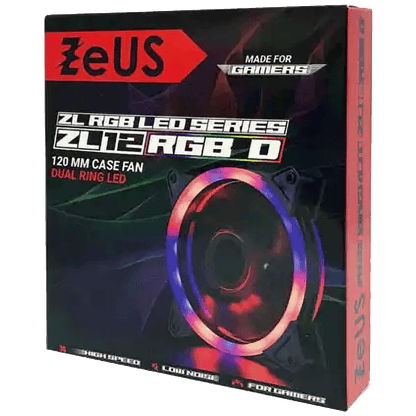 Zeus Ventilator za kućište, RGB, 120 mm - Case Cooler 120x120 Dual Ring RGB