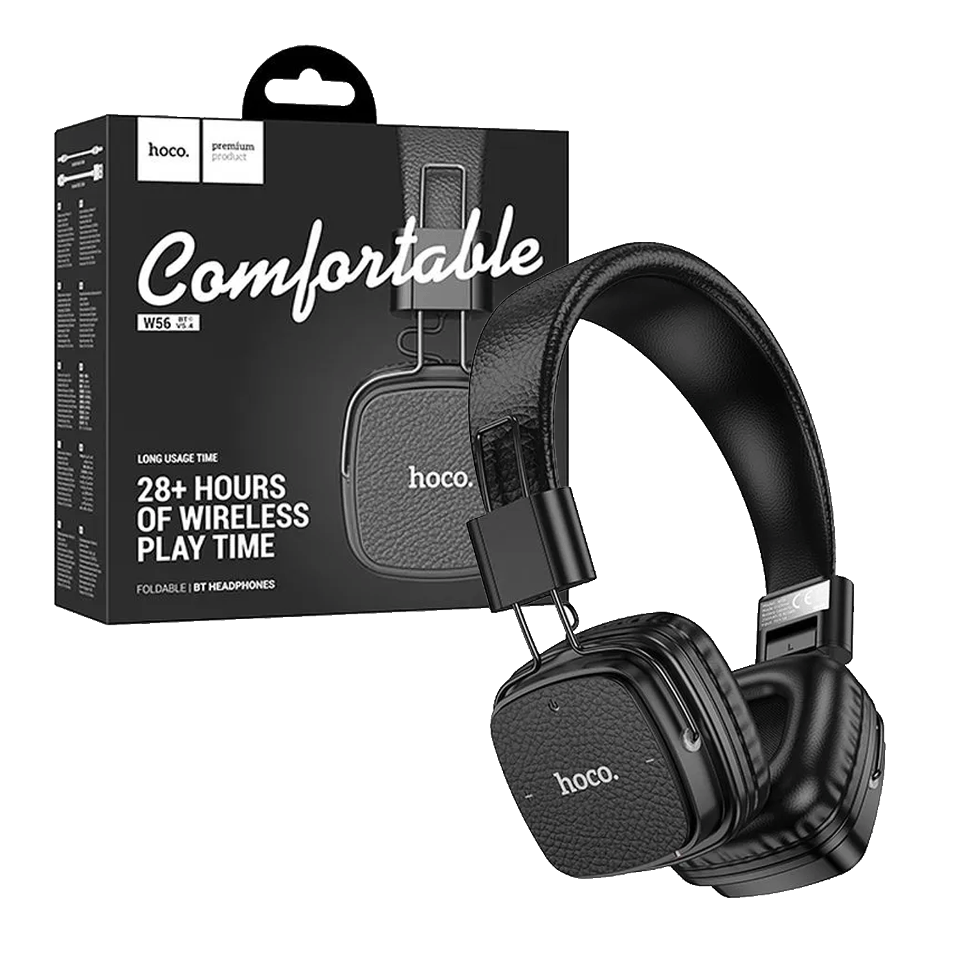 hoco. Bežične/žične slušalice, Bluetooth, AUX - W56 Earl, Black