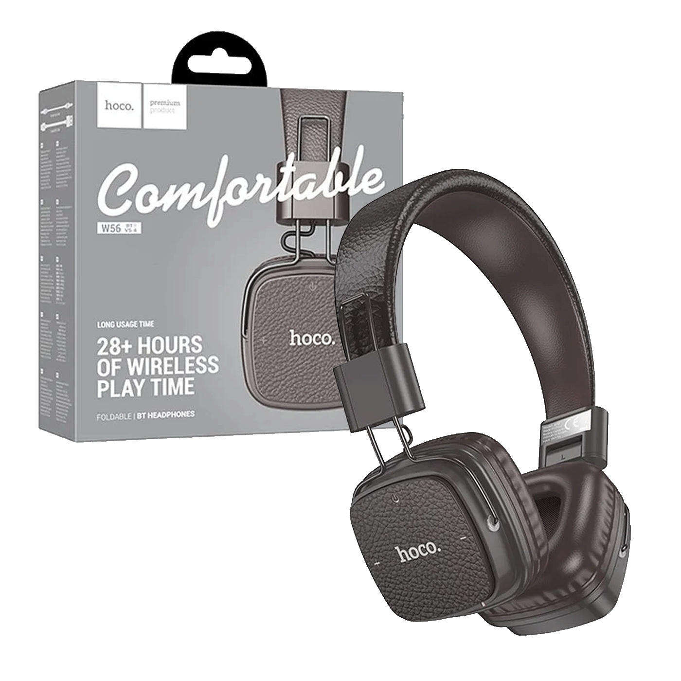 hoco. Bežične/žične slušalice, Bluetooth, AUX - W56 Earl, Brown