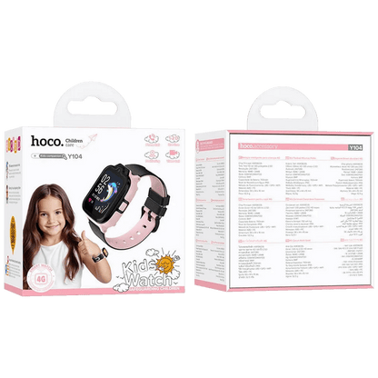 hoco. Pametni sat za djecu, 1.69" 4G GPS, WiFi, pink/crna - Y104 4G, Pink