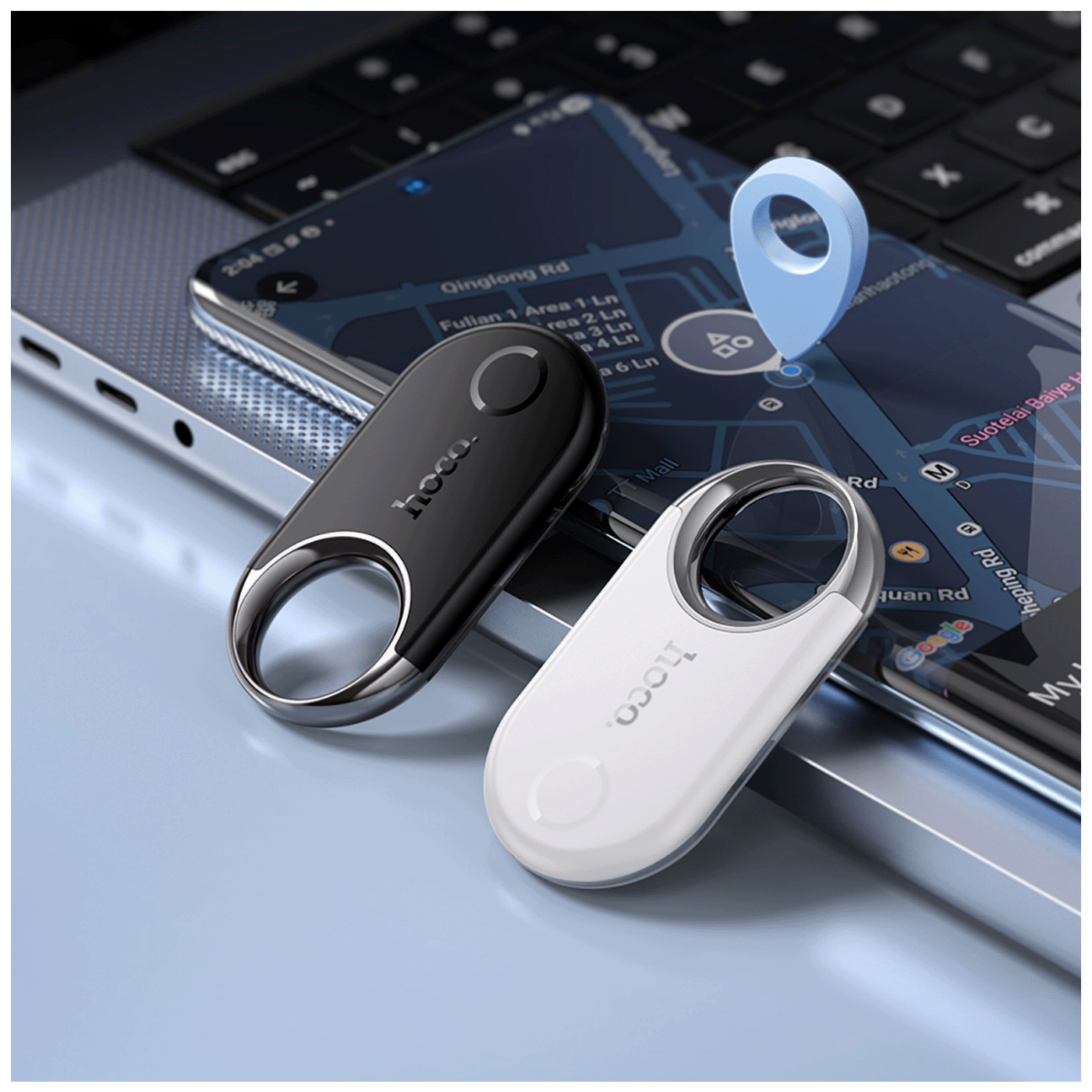 hoco. Inteligentni lokator uređaja, Google Find My Device - E98A Starry, Black