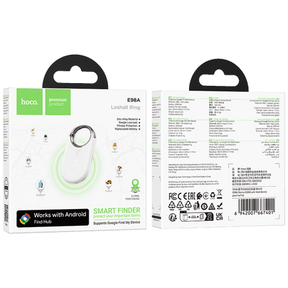 hoco. Inteligentni lokator uređaja, Google Find My Device - E98A Starry, White