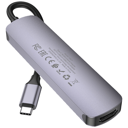 hoco. Konverter USB HUB type C to HDTV, USB3.0/USB2.0/PD/HDMI - HB28