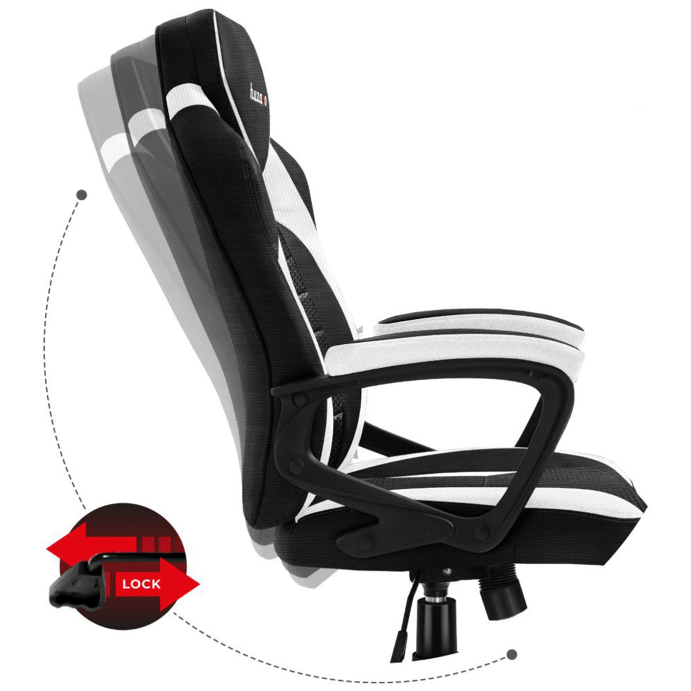 Huzaro Gaming stolica, bijelo / crna - Force 2.5