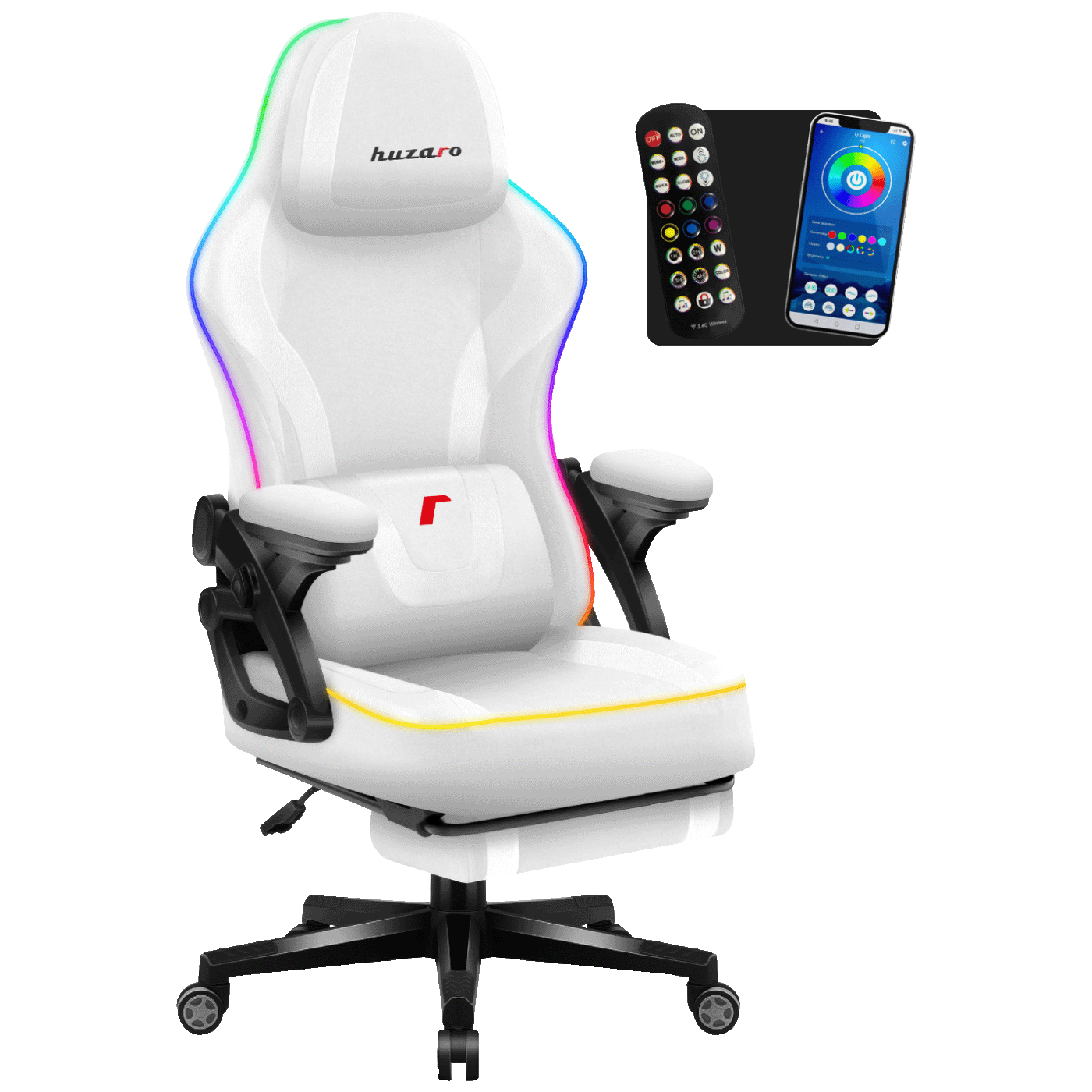 Huzaro Gaming stolica, RGB, Bluetooth - Force 4.6 White