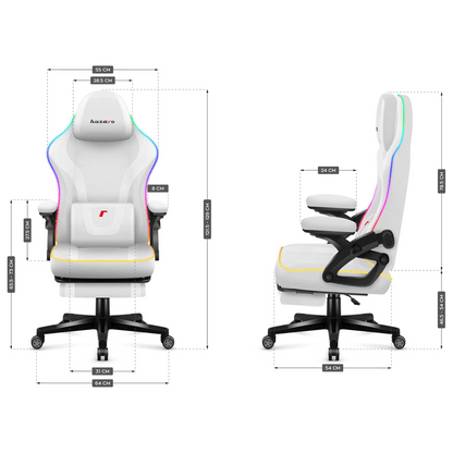 Huzaro Gaming stolica, RGB, Bluetooth - Force 4.6 White