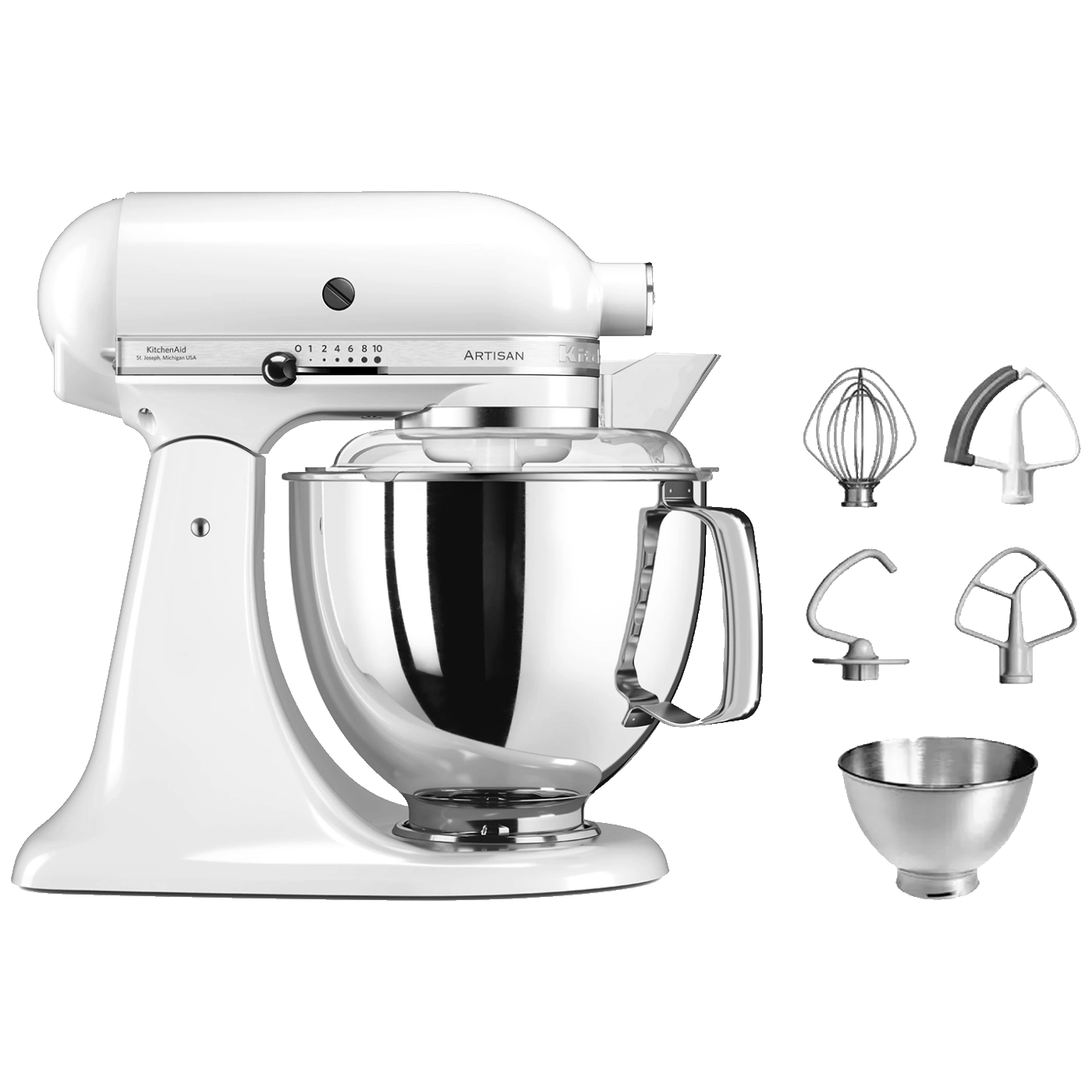 KitchenAid Mikser sa posudom, 300W, kuhinjski robot - 5KSM175PSEWH