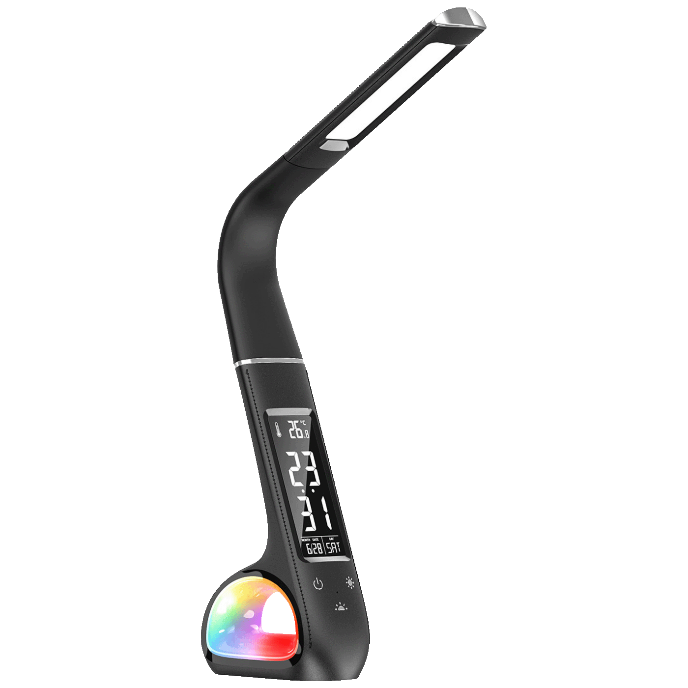 MeanIT Lampa, LED, stolna sa satom i alarmom - L10