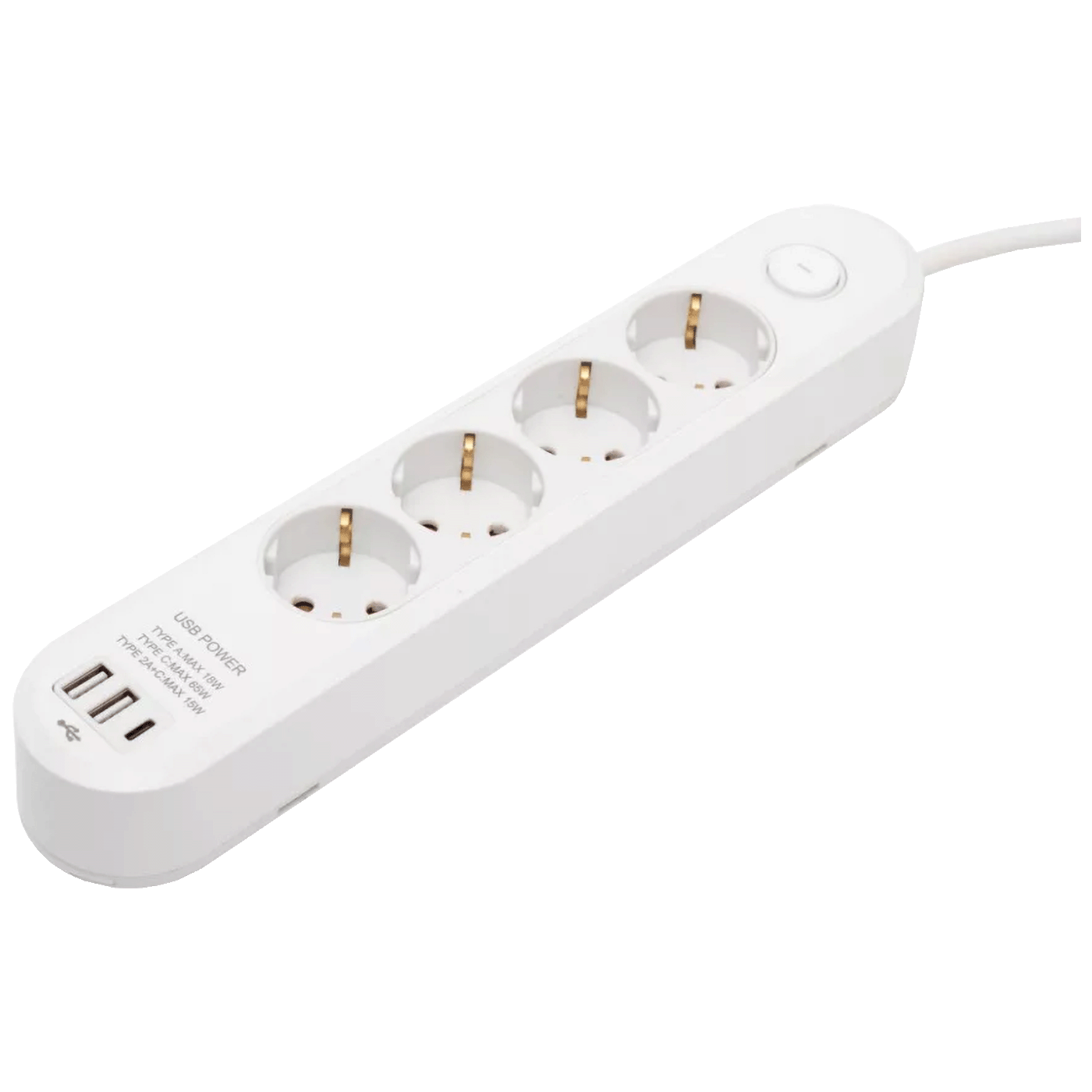 home Produžni kabl, 4 utičnice, 1.5mm², USB, 1.5 met. - NV4KUSBC