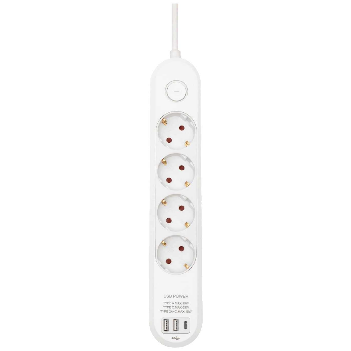 home Produžni kabl, 4 utičnice, 1.5mm², USB, 1.5 met. - NV4KUSBC