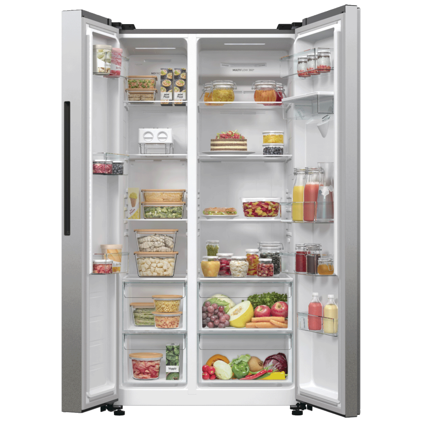 Gorenje Frižider/Zamrzivač, ukupna zapremina 547 l, Side-by-side, E - NRR9185EAXLWD