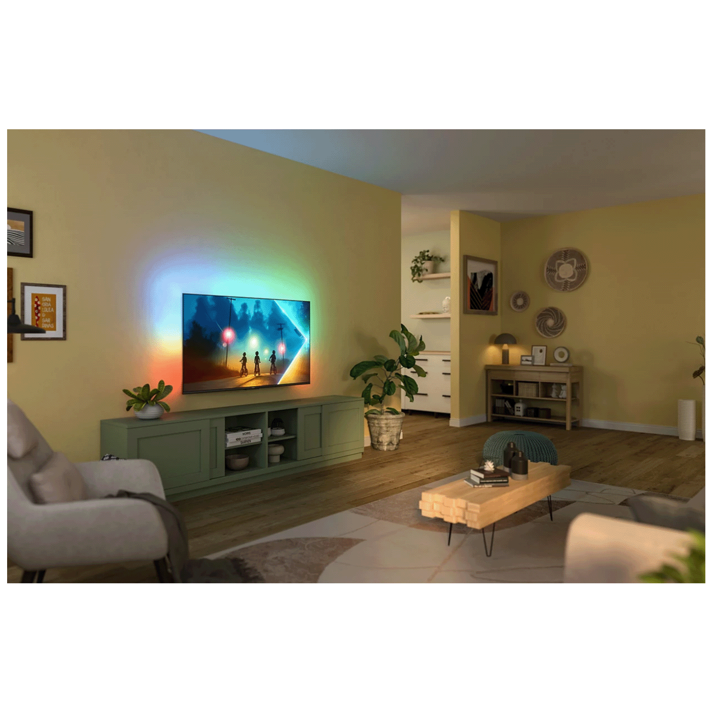 Philips Televizor Smart LED 4K UHD 55"@Titan OS, Ambilight - 55PUS8200/12
