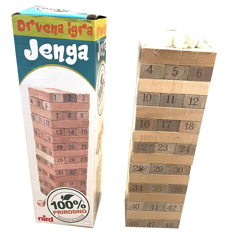 Drvena Igra Jenga QY-01-48 Dijelova