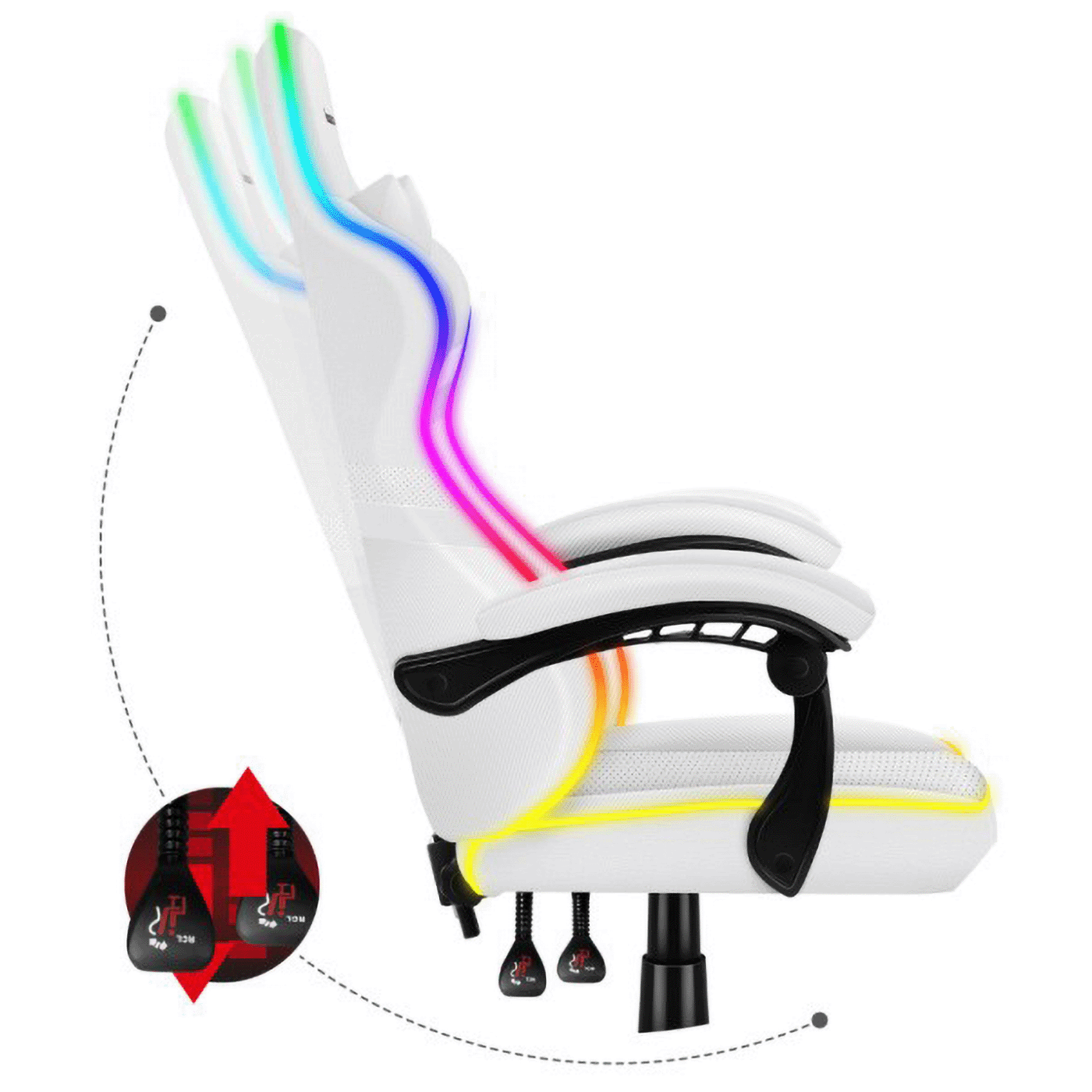 Huzaro Gaming stolica, RGB, daljinski upravljač, bijela - Force 4.4 RGB White