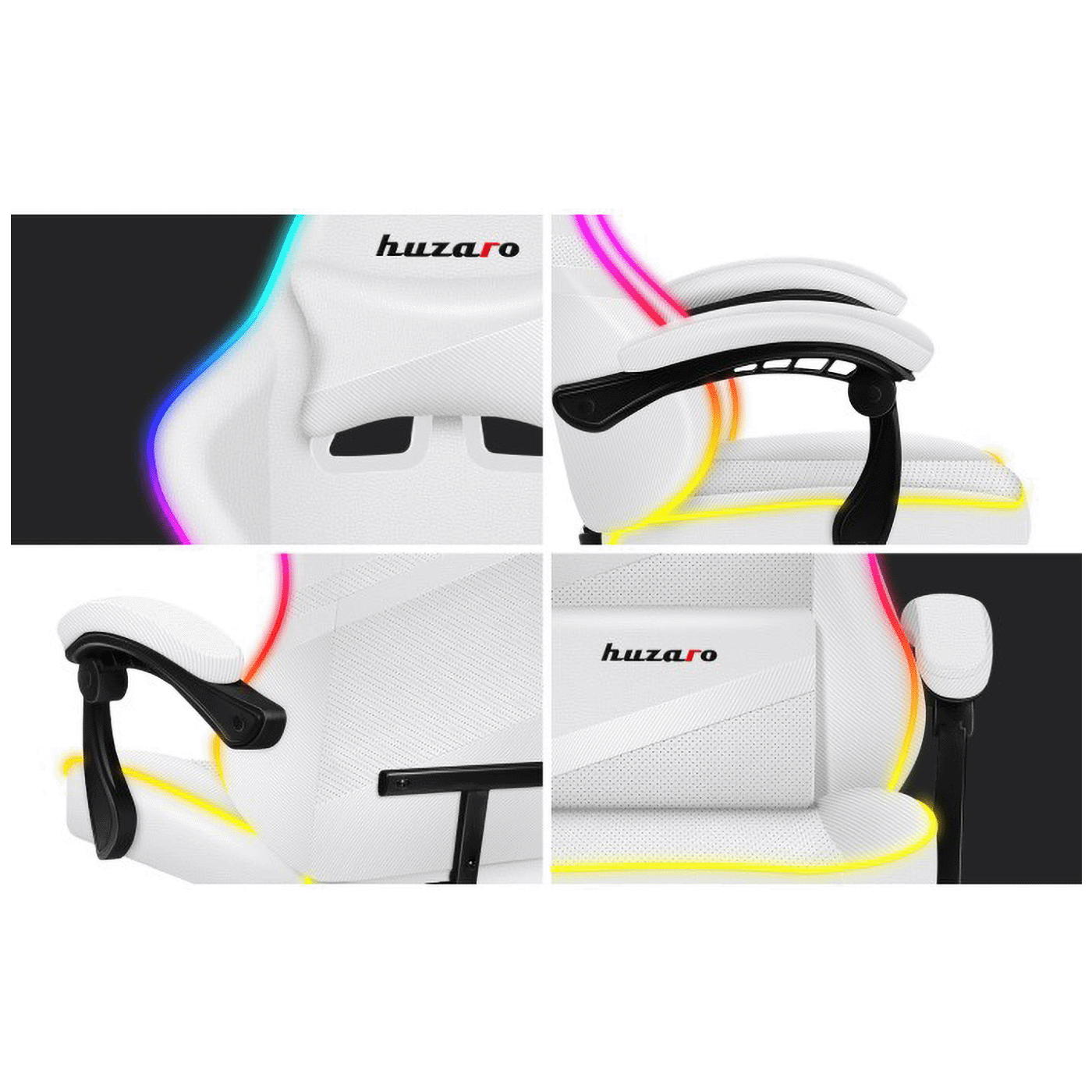 Huzaro Gaming stolica, RGB, daljinski upravljač, bijela - Force 4.4 RGB White