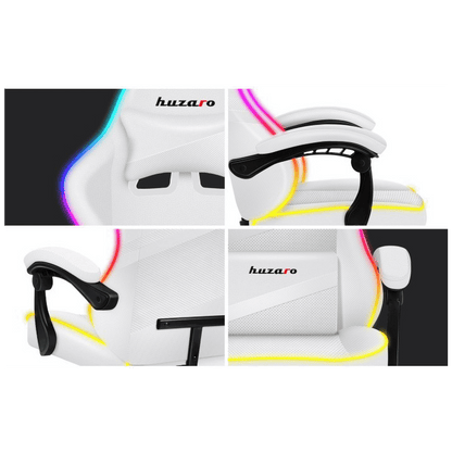 Huzaro Gaming stolica, RGB, daljinski upravljač, bijela - Force 4.4 RGB White