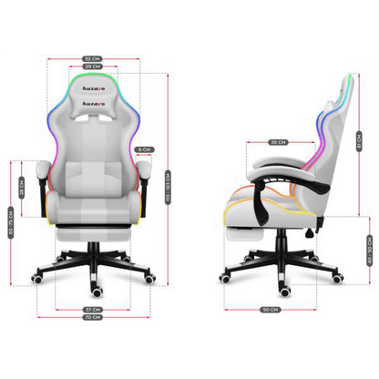 Huzaro Gaming stolica, RGB, daljinski upravljač, bijela - Force 4.7 White RGB
